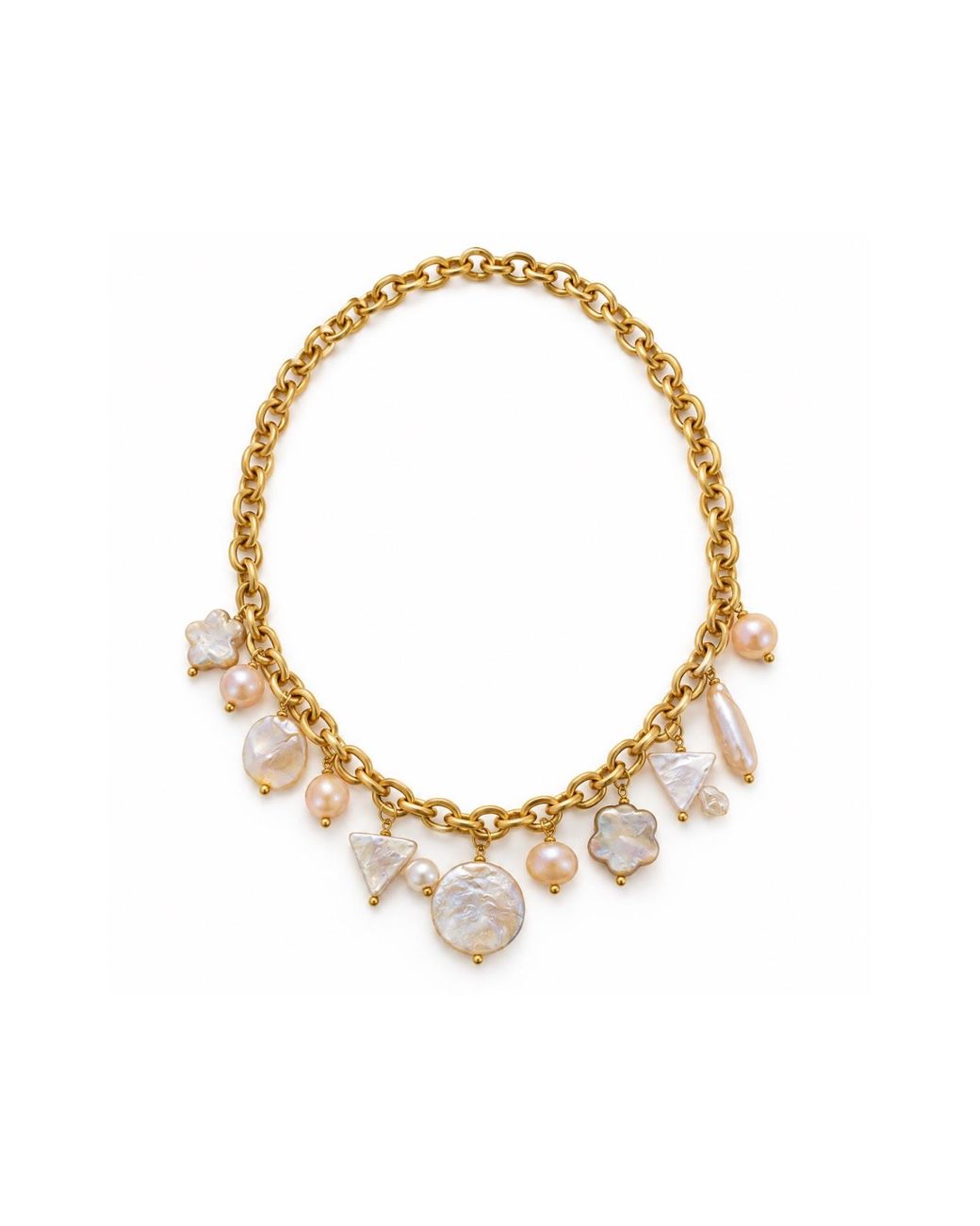 Lalinde Metallic Sunset Baroque Pearl Necklace