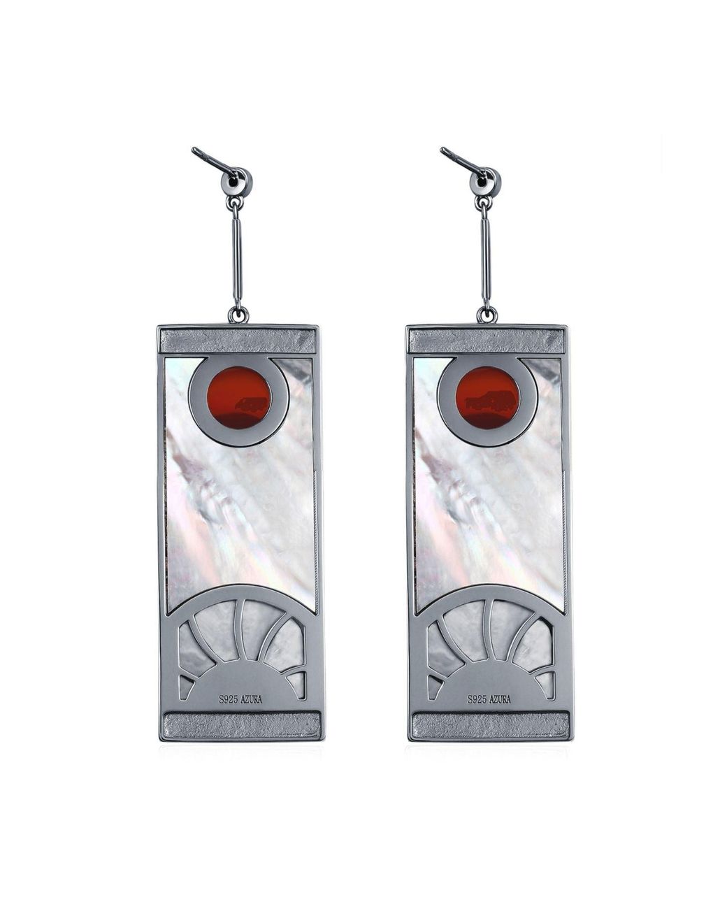 Azura Jewelry New York White Demon Slayer Hanafuda Earrings Vermeil