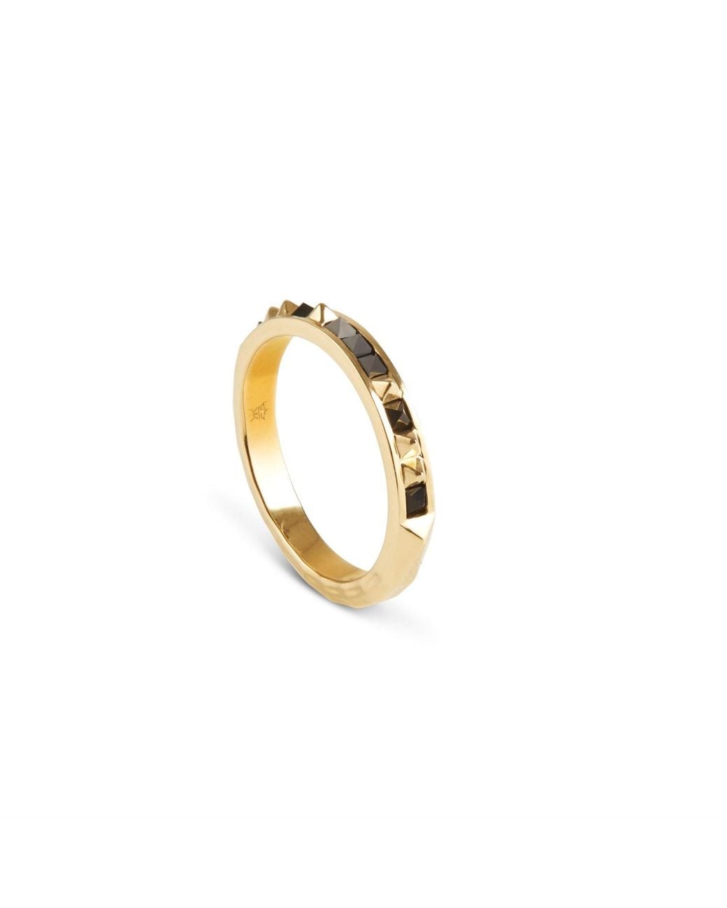 Kasun Metallic Onyx Set Crocodile Ring