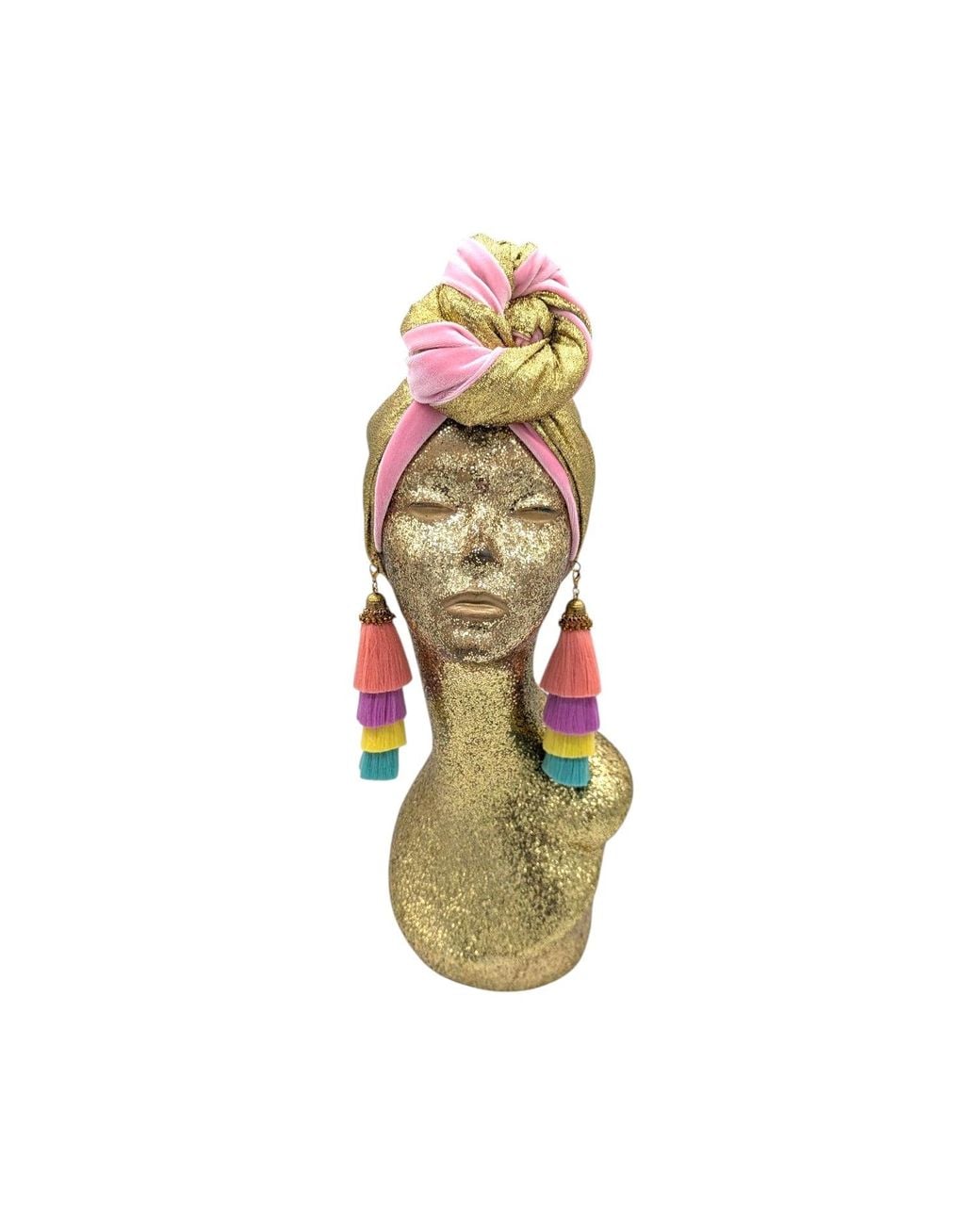 Julia Clancey Metallic Snazzy Fondant Swinglette Velour Turban