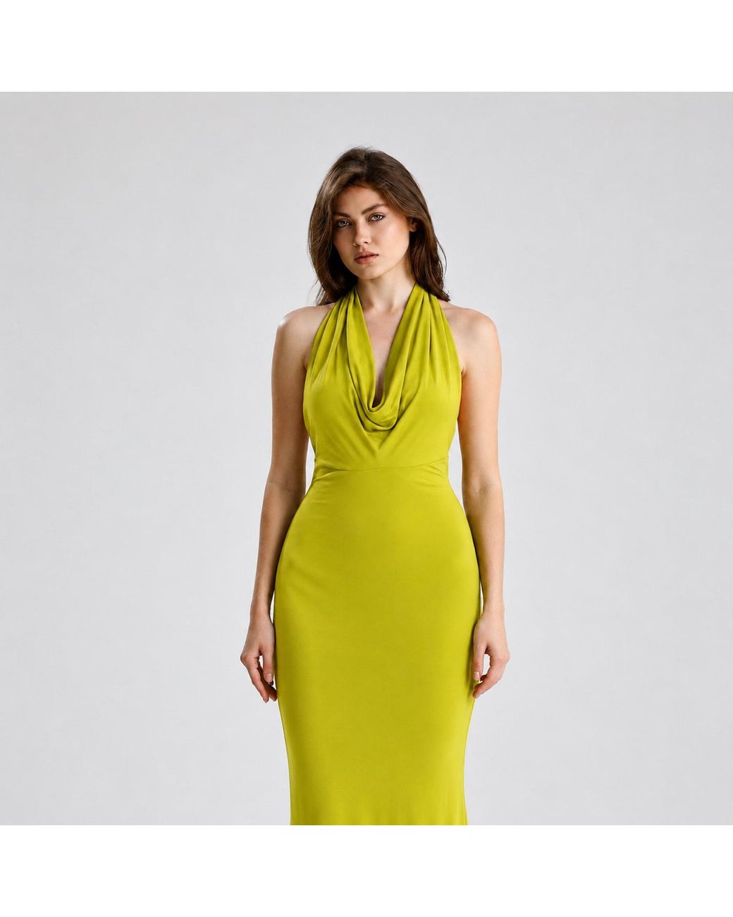 Maison De Gala Yellow Selene Lime Gown