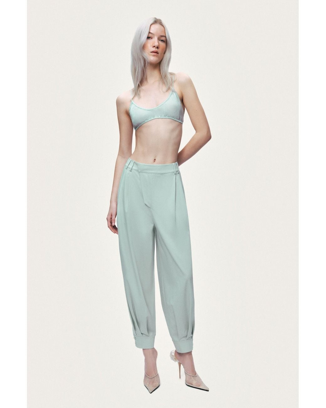 Nocturne Green Draped Harem Trousers