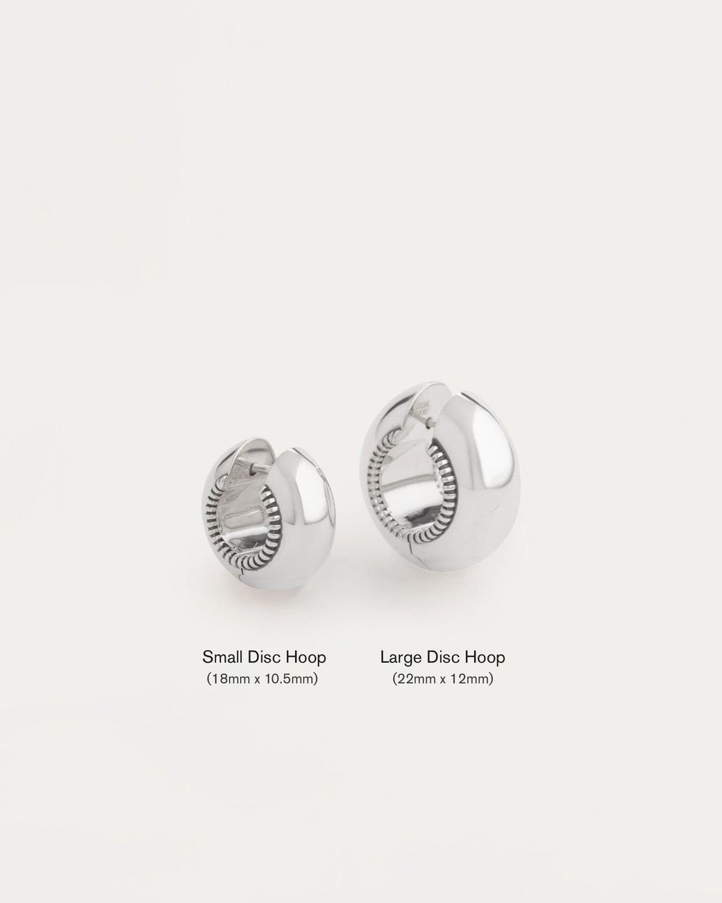 Stone Fruit Metallic Small Disc Hoops