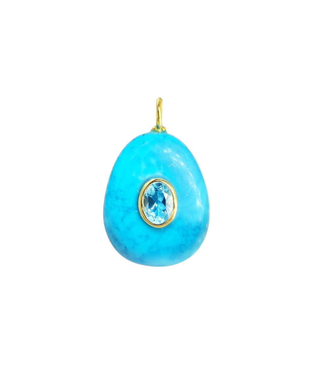 KAMARIA Blue Howlite Gemstone Pendant With Topaz