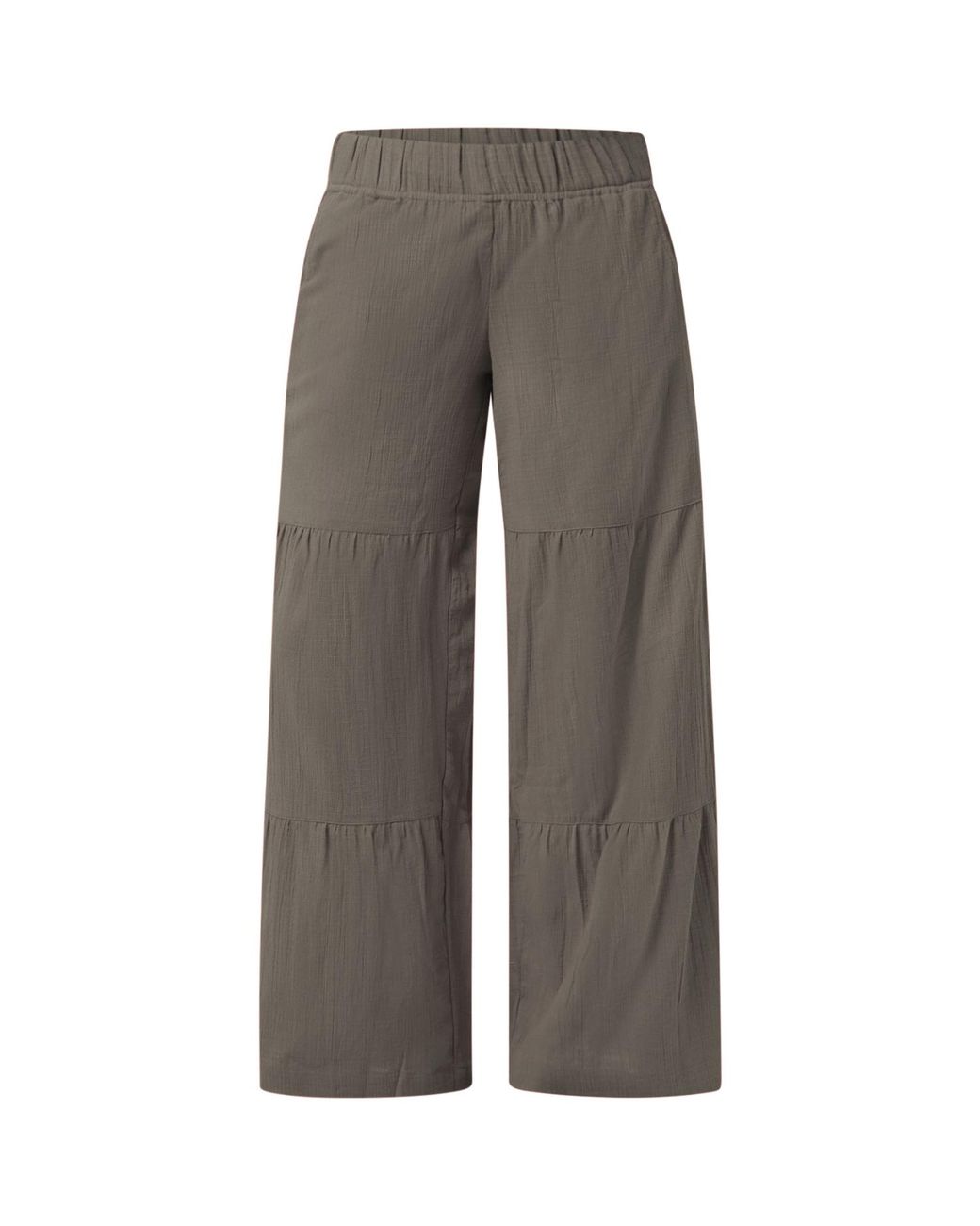 Known Supply Gray Wide Leg Tiered Pants