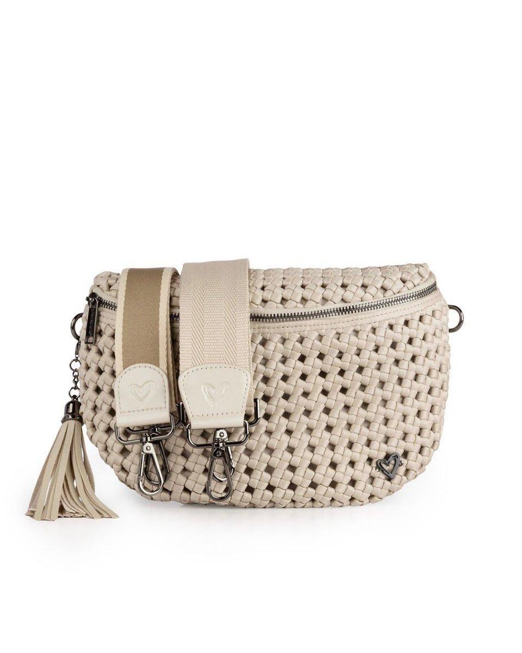 Prenelove Metallic New: Lambton Woven Hand Knotted Crossbody Bag