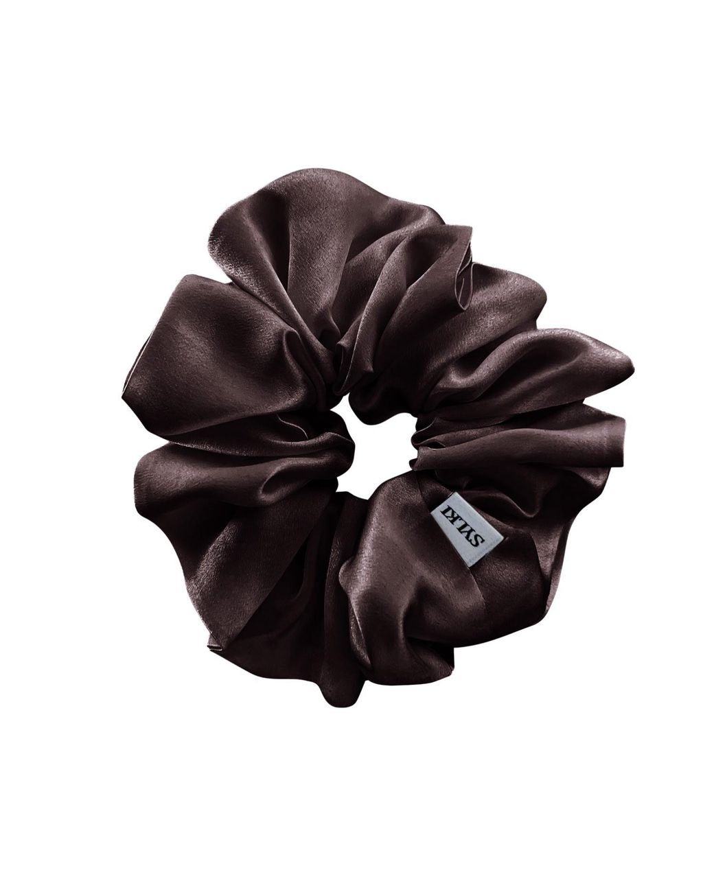 Sylk Black Silk Scrunchie