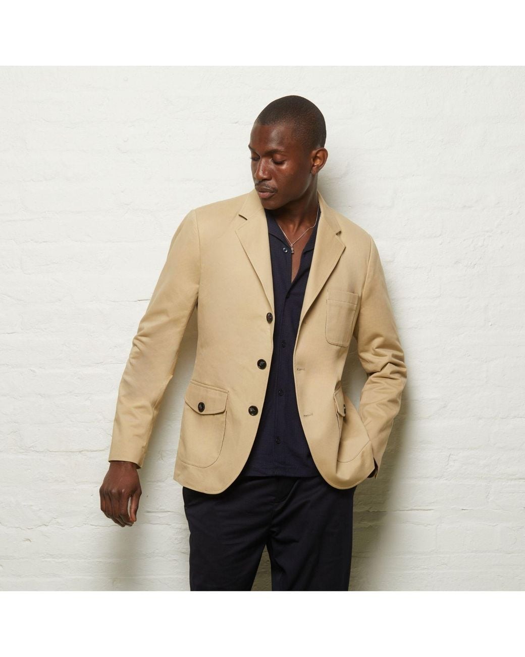 Guards London Natural Neutrals Ballard Cotton Blazer for men