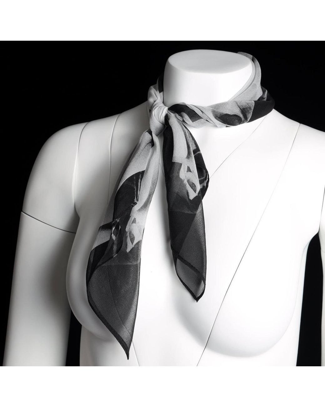 Babs Boutique NYC Metallic Silk Square Scarf