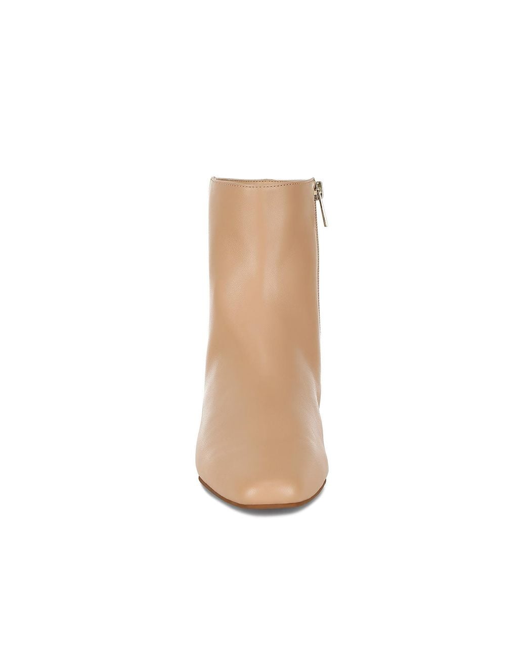Rag & Co Natural Neutrals Obita Flared Heel Genuine Leather Boots