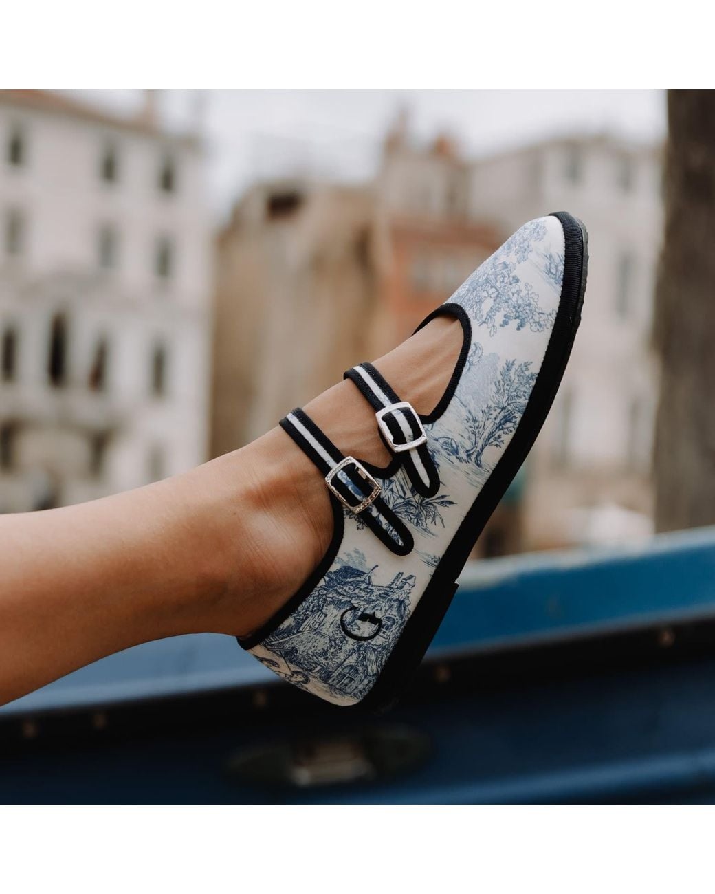 Gondolina Shoes Blue Neutrals Biennale Mary Jane