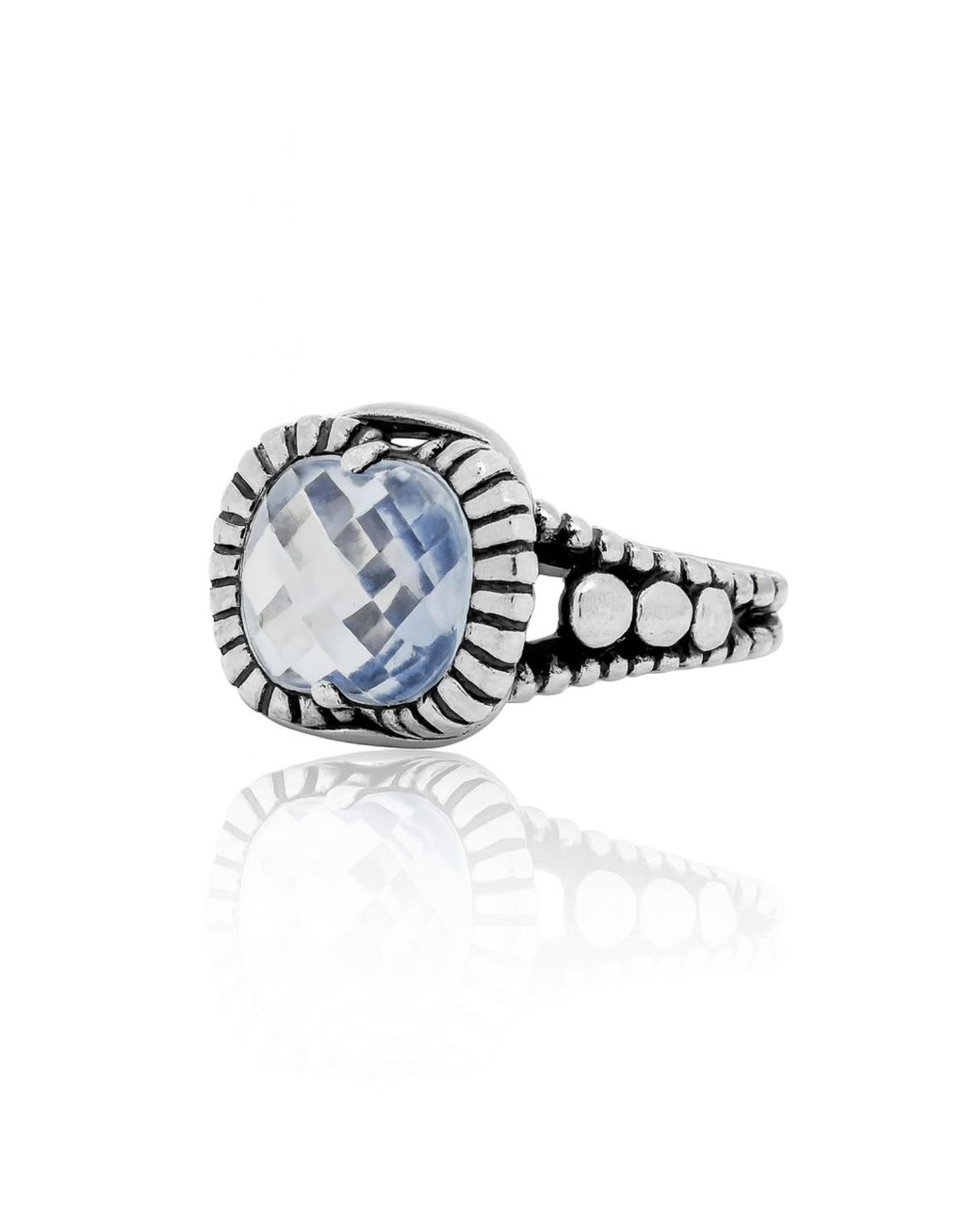 Unaloe Blue Handcrafted Sterling Ring With Sky Zircon – Made