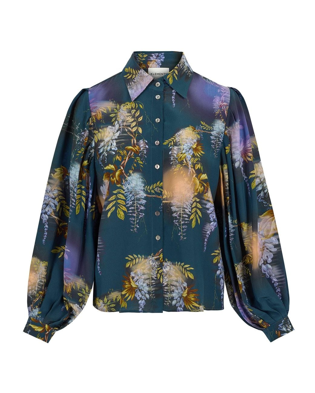 Klements Blue Paints Silk Blouse