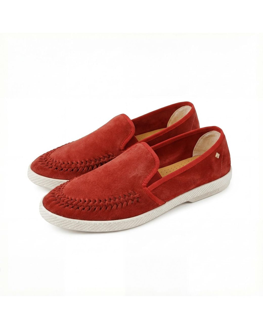Rivieras Red Classic Braided Suede