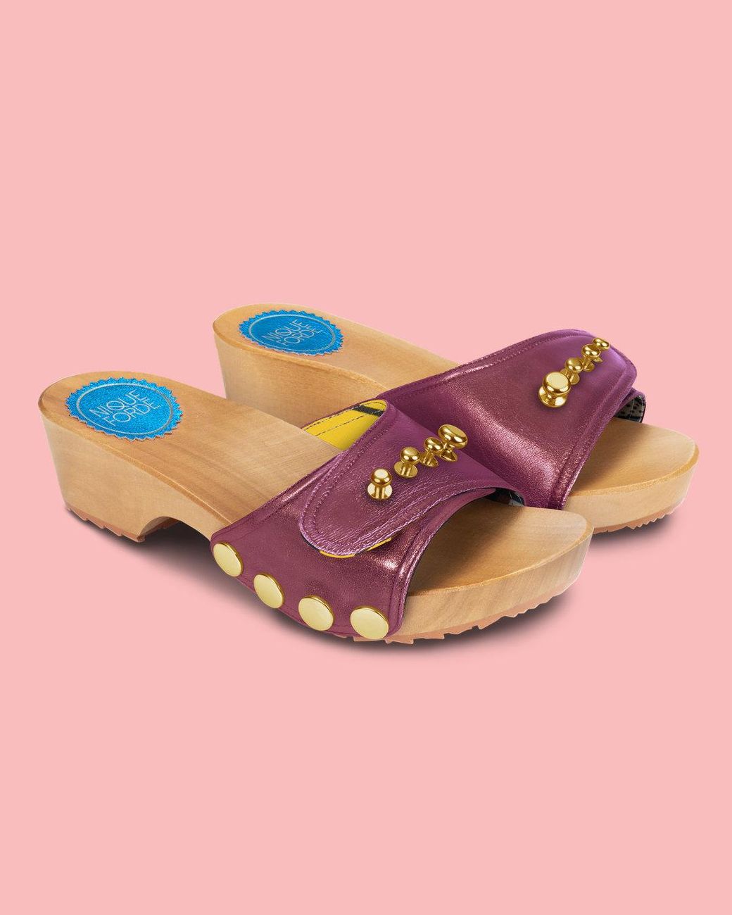 Nique Forde Pink Mulberry Wine Lucille Sandals