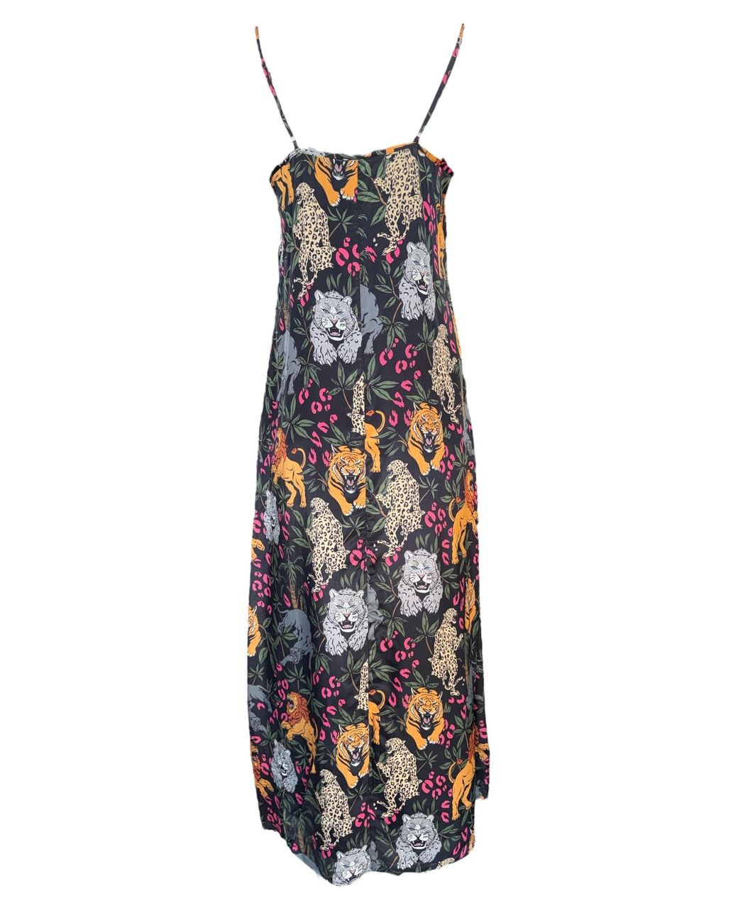 Any Old Iron Blue Big Cats Long Dress