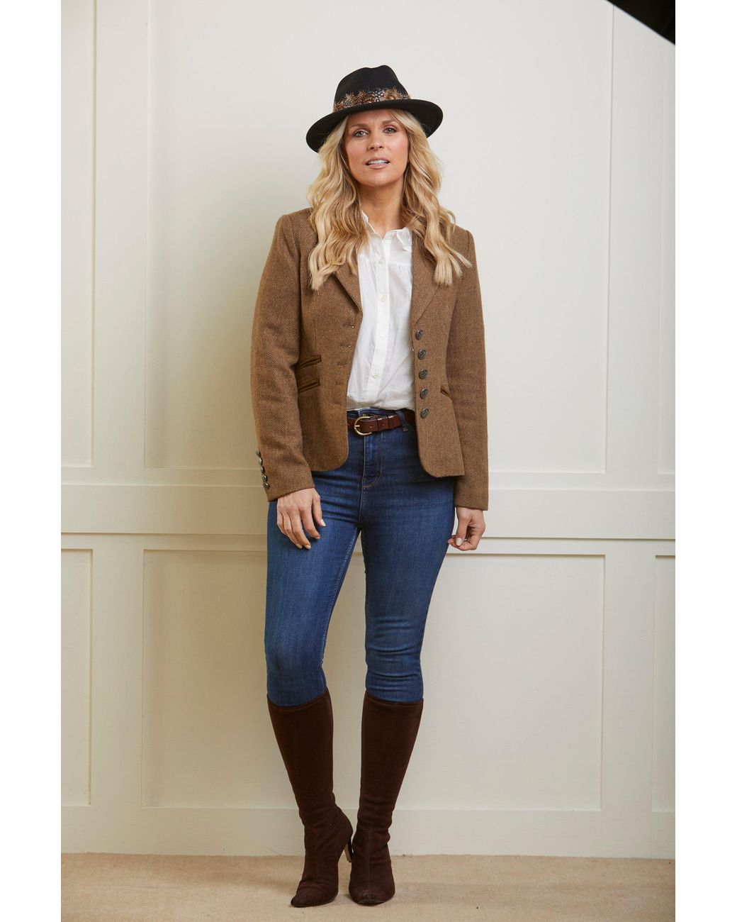 Guinea London Brown Herringbone Tweed Jacket