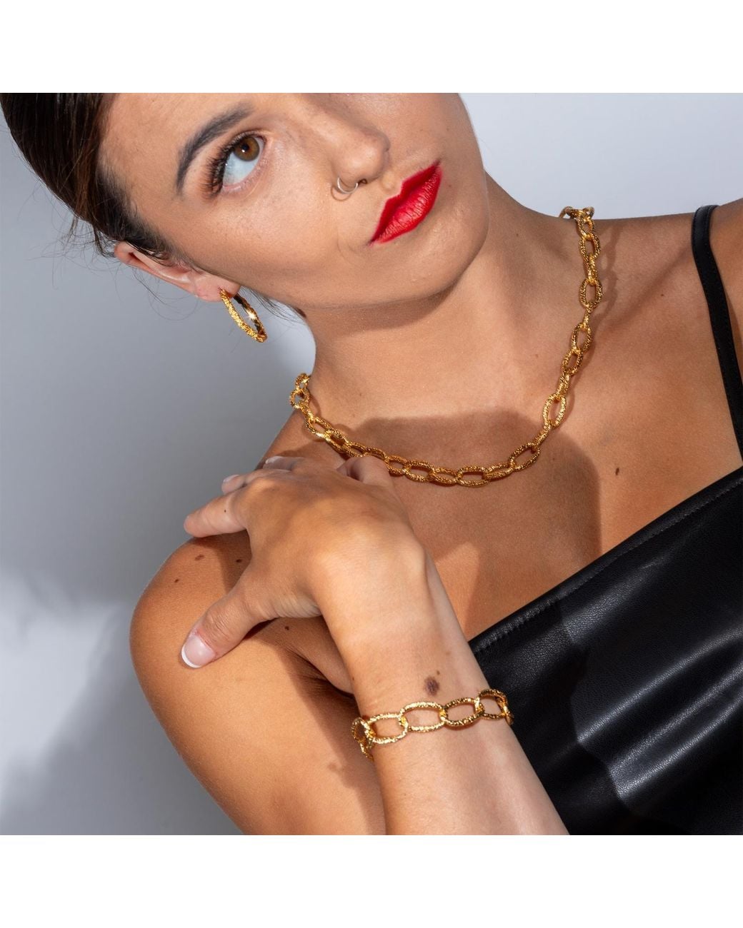 Lucy Quartermaine Metallic Linked Hula Bracelet