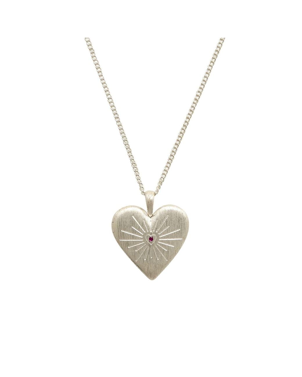 Claire Hill Designs Metallic Know Your Worth Heart Locket Necklace