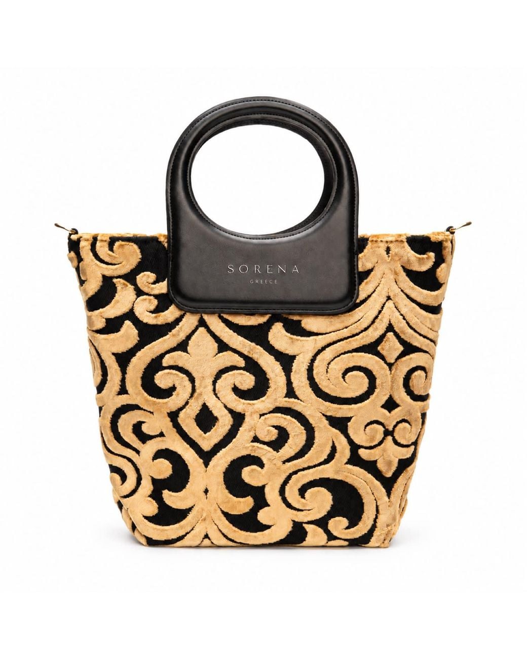 Sorena Metallic Cassandra Medium Statement Top-Handle Bag