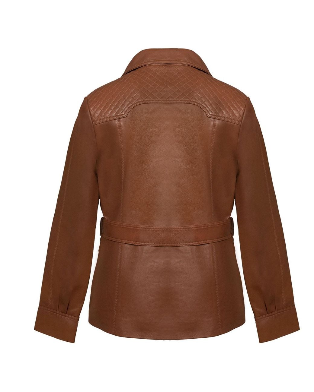 Zasta Studio Brown Old Fashioned Leather Trench Jacket