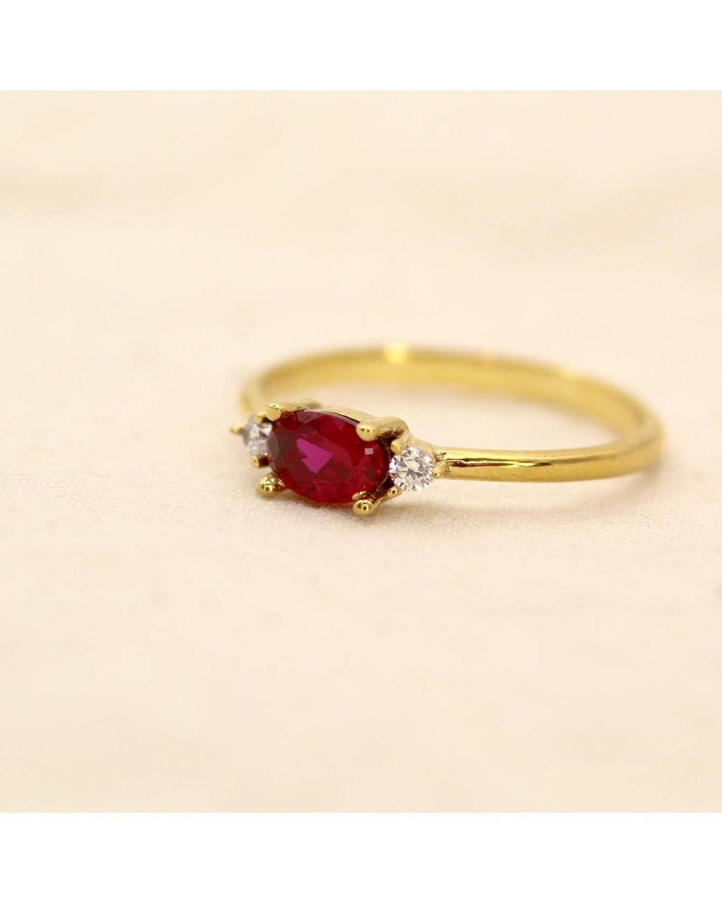 VicStoneNYC Fine Jewelry Yellow Natural Oval Ruby And Diamond Ring