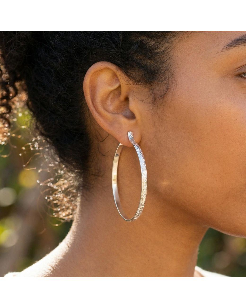 Melt'm Jewelry Metallic Large Oval Hoop Earrings