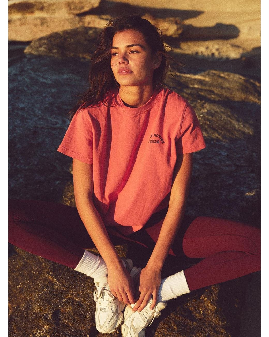 Bondi Active Red Forma Varsity Tee