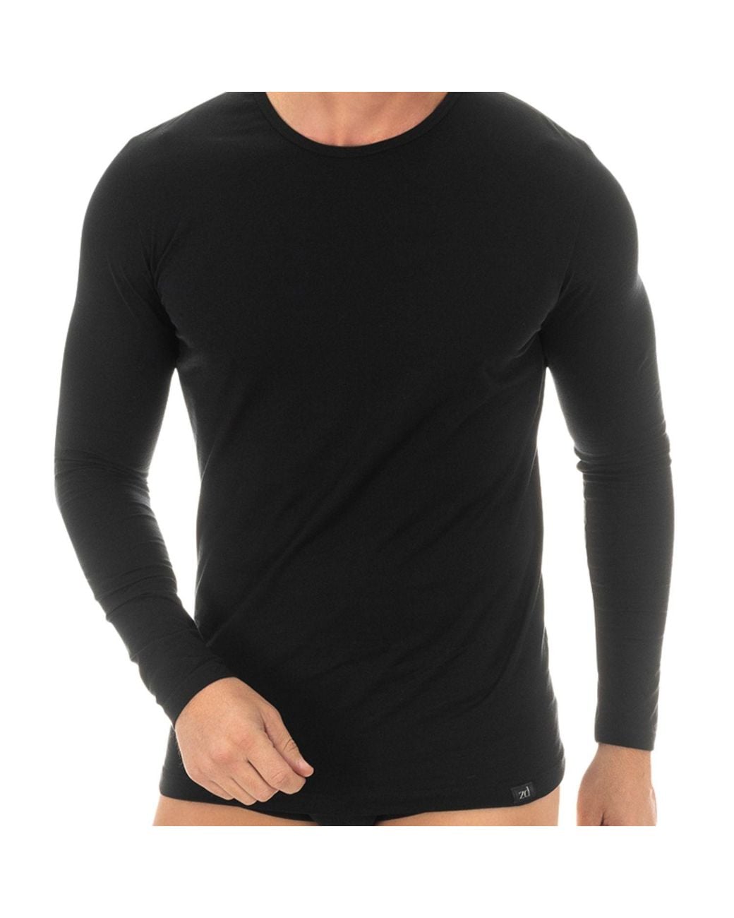 Zd - Zero Defects Black Long-Sleeve T-Shirt for men