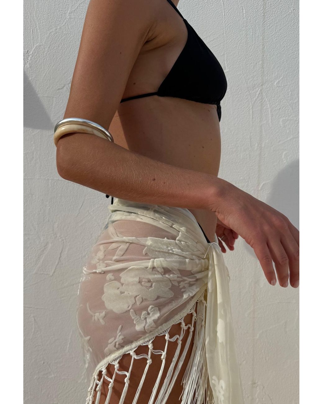 Tohen White Neutrals Astley Scarf