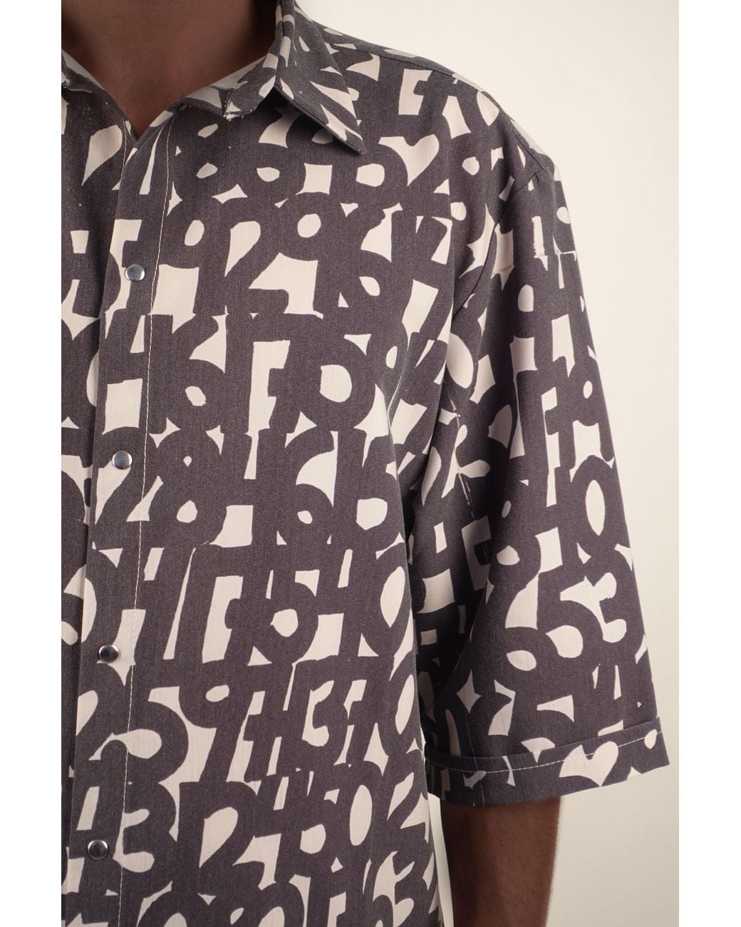 mysimplicated Black Short Sleeve Shirt And Bermuda Set for men