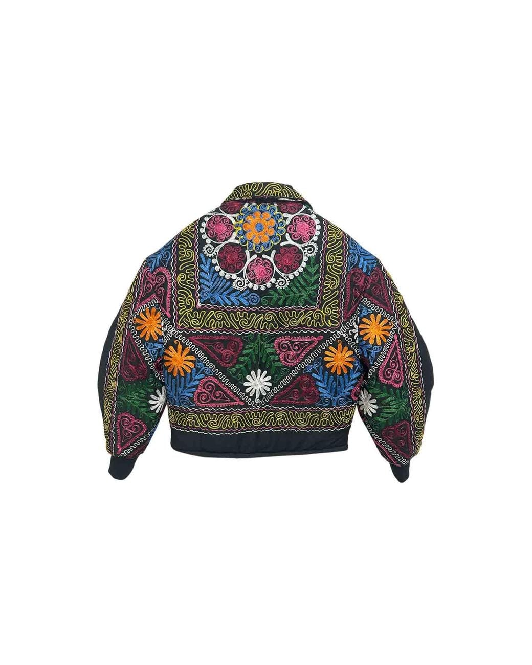 Zasta Studio Blue Unknown Tapestries Cotton & Silk Blend Bomber Jacket Small B for men