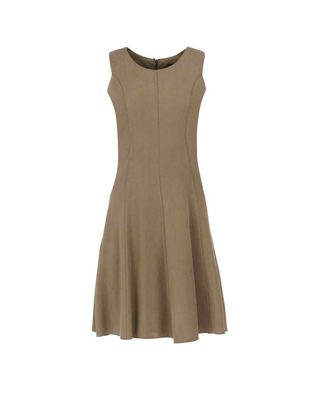 Conquista Brown Colour Cloche Dress