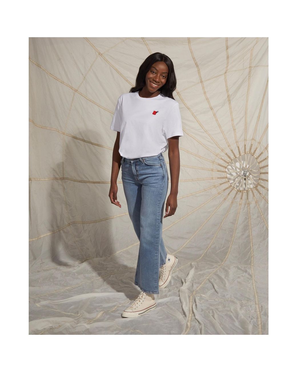 INGMARSON White Pierre Buttin Embroidered T-Shirt