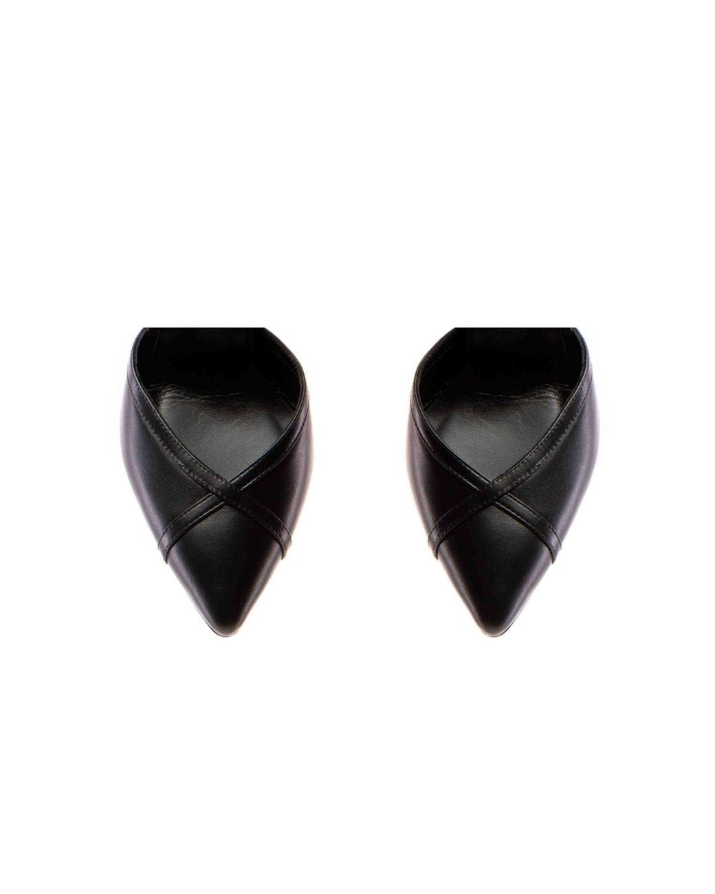 The 5Th Element Black Rihanna Leather Pointed Heels