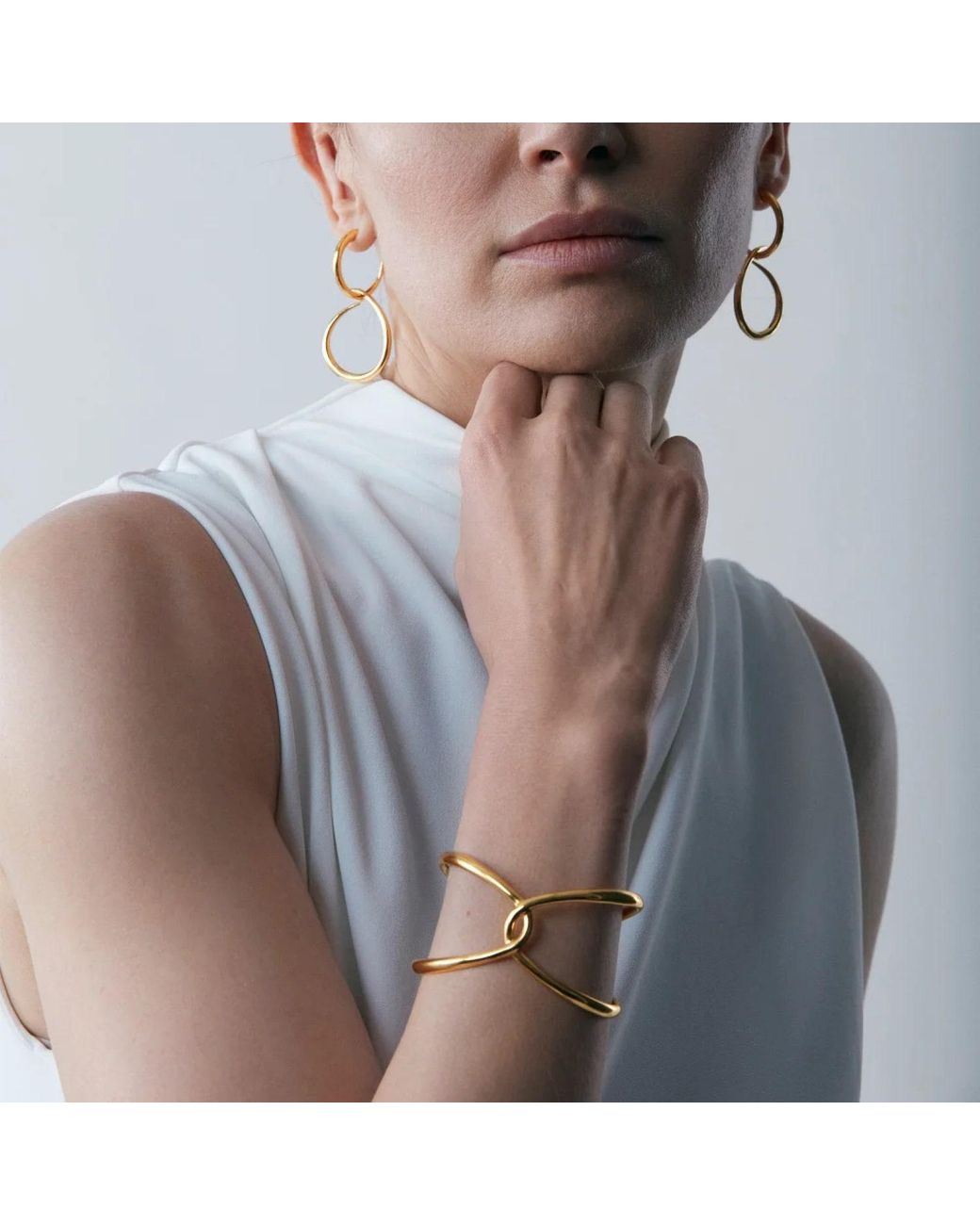 Dinny Hall Metallic Twist Open Cuff