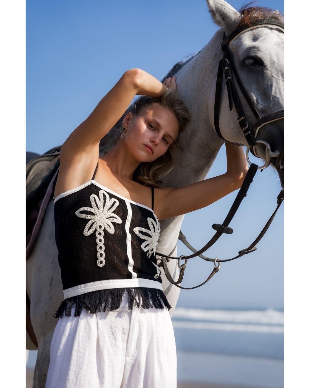 Palm Collective Black Palmetto Cami Top