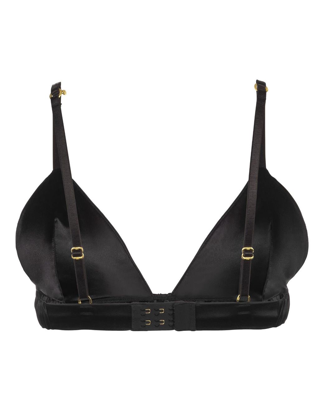 Black Heart Lingerie Black Convertible Silk Triangle Bra