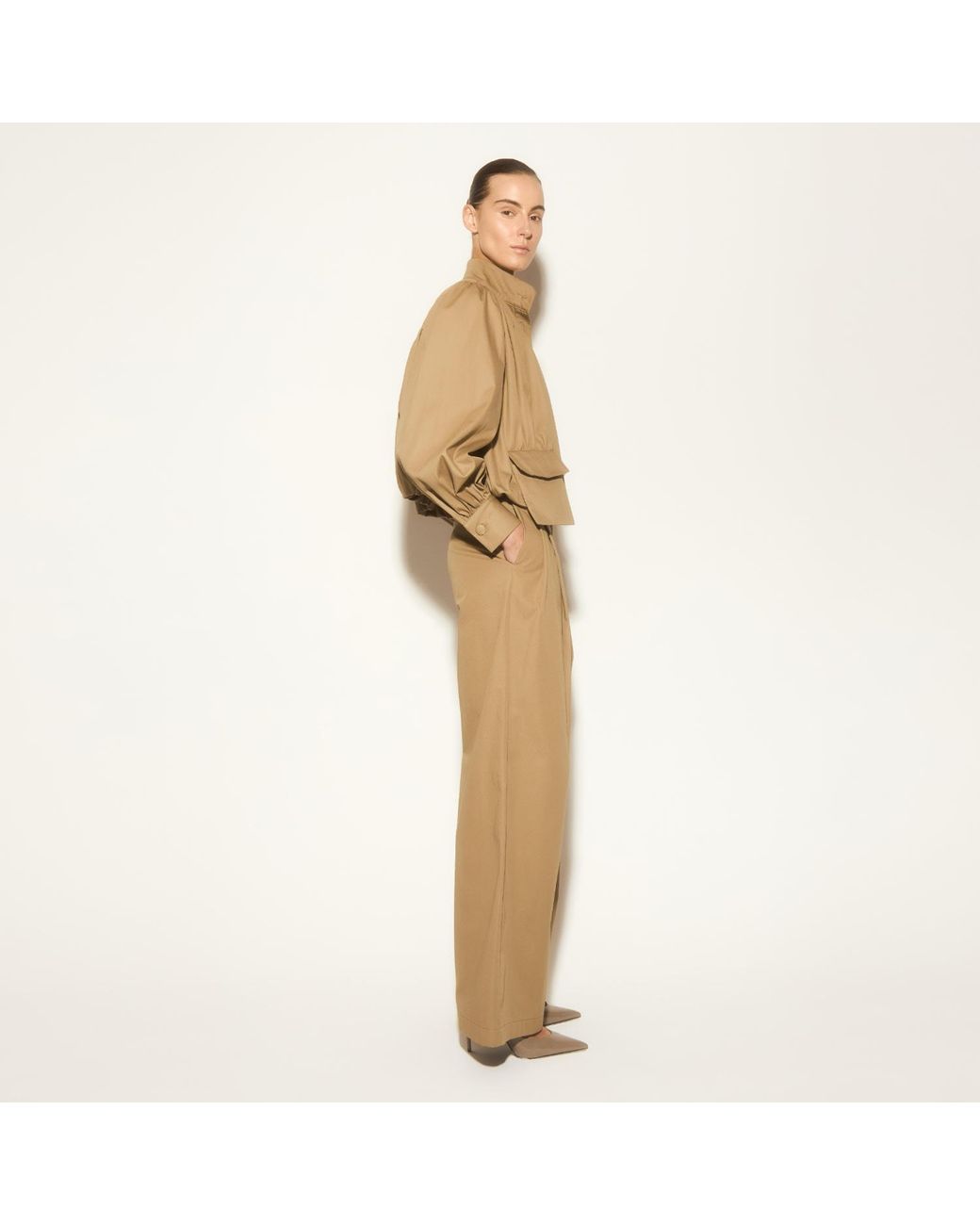 Herfetch Natural Neutrals Latte Wide Leg Pant Camel