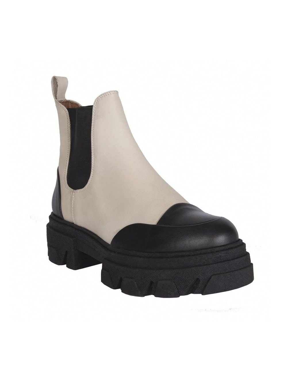 Urbnkicks Black Neutrals Chelsea Two-Tone Boots