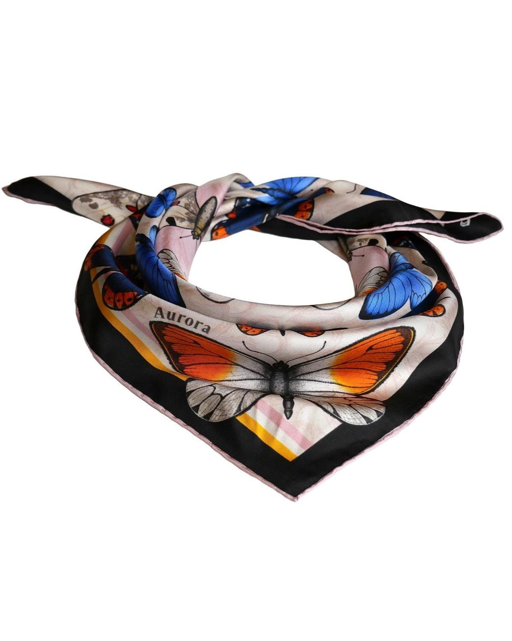 Kueen Blue Silk Scarf