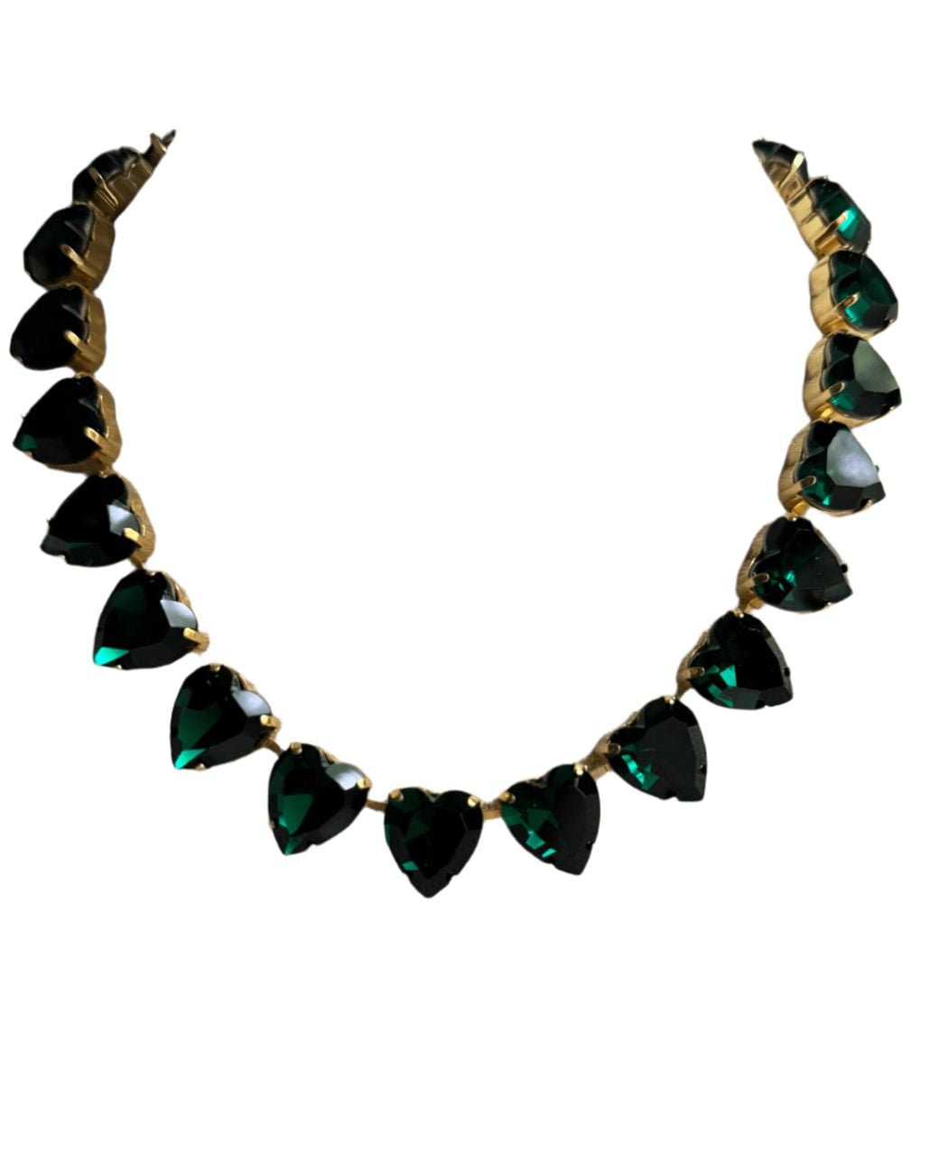 Laura Gray Black Grace Emerald Heart Necklace