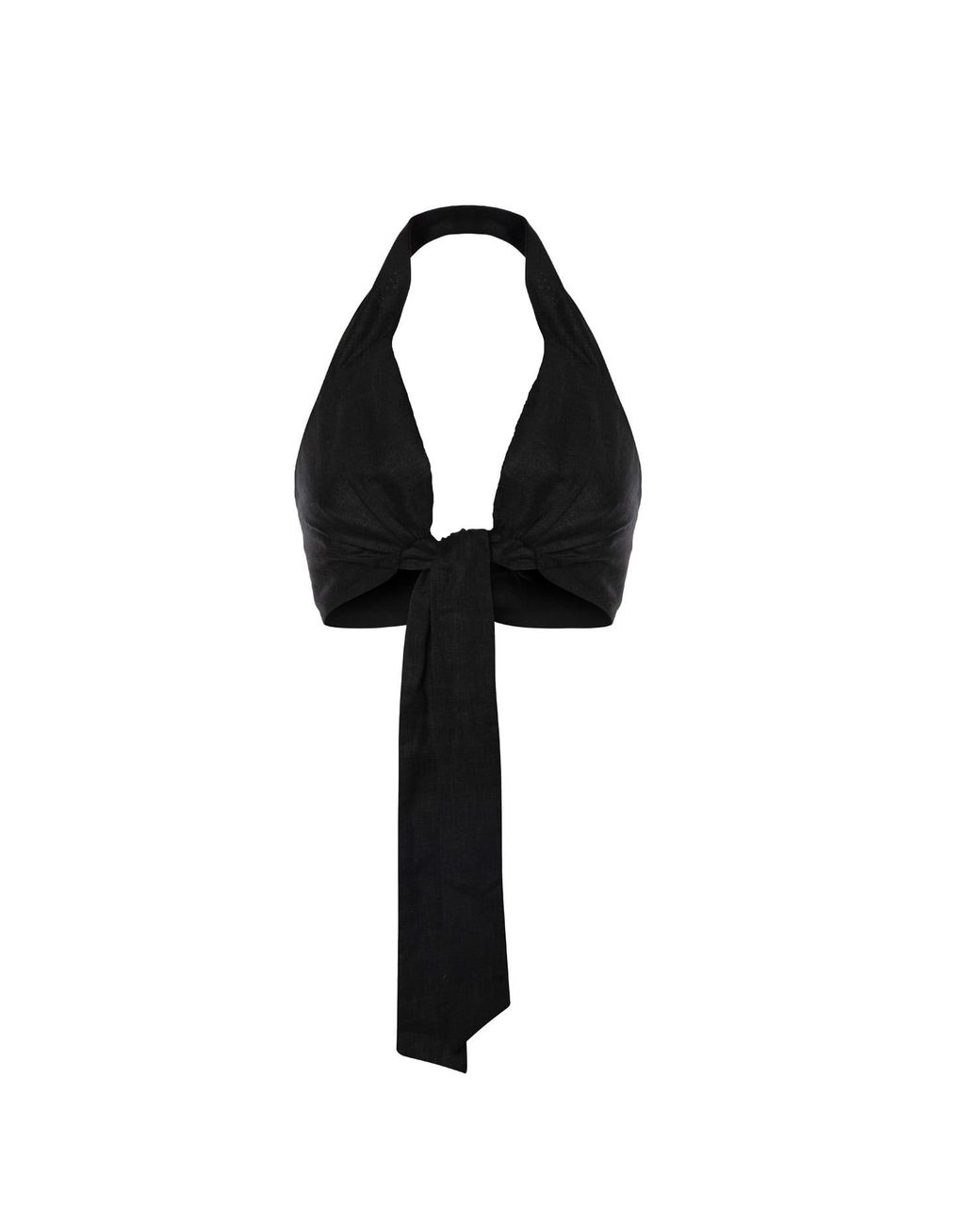 Women & Women Black Linen Functional Dress