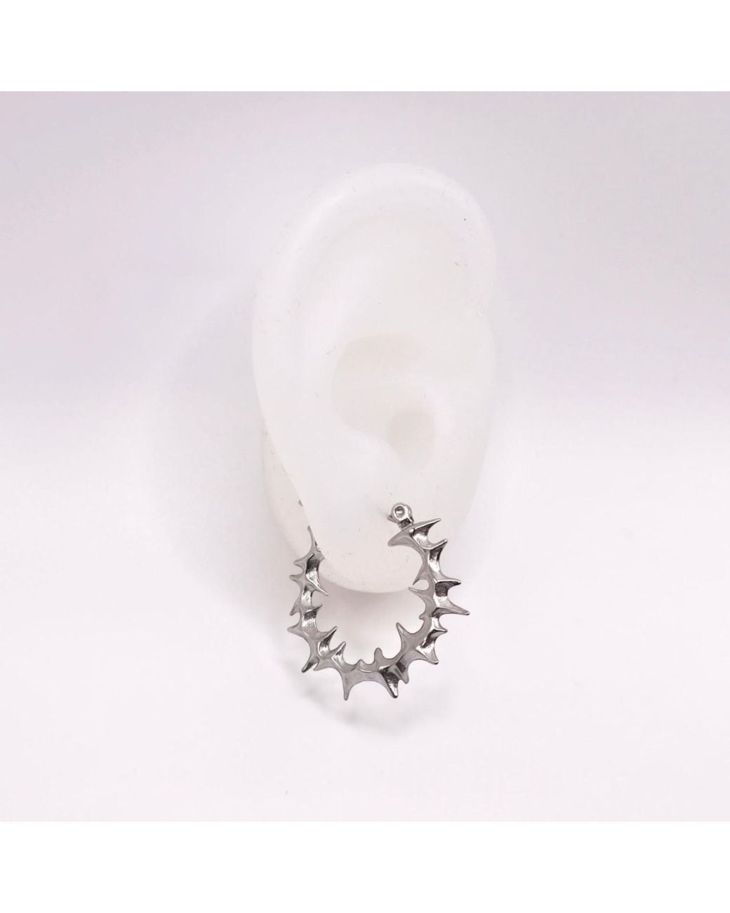 Jagged Halo Jewelry Metallic Yennefer Spike Small Hoop Earrings