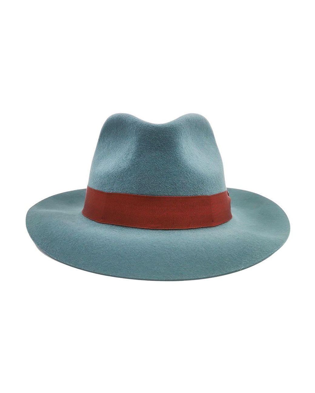 DORIA 1905 Blue Light Smooth Lapin Felt Drop Hat for men