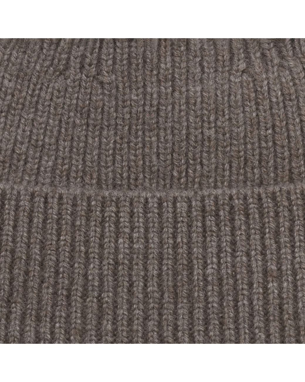 Paul James Knitwear Gray Lightweight Merino Cashmere Beaulinee Beanie