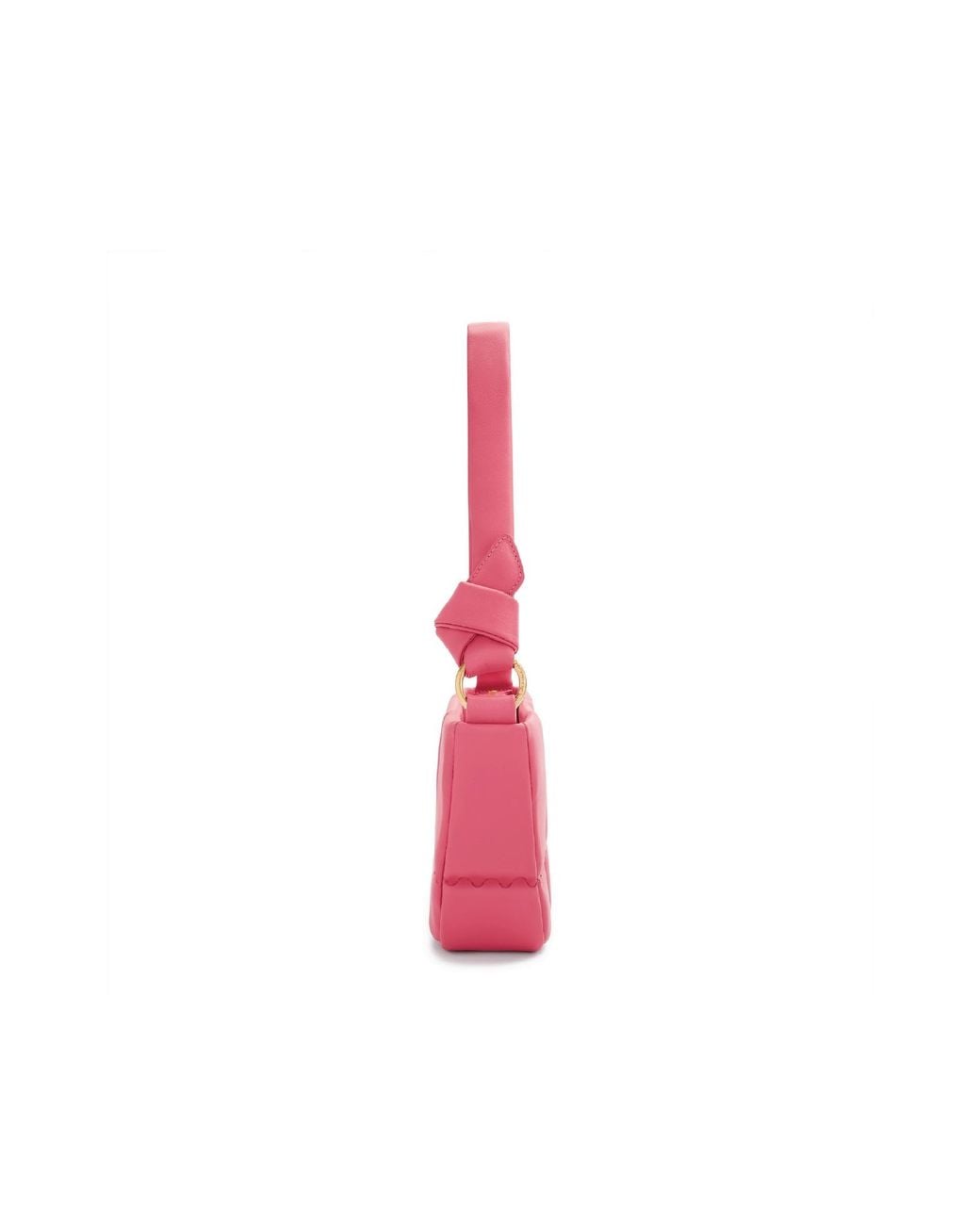 Orange Cube Pink Square Stitch Cushion Shoulder Bag