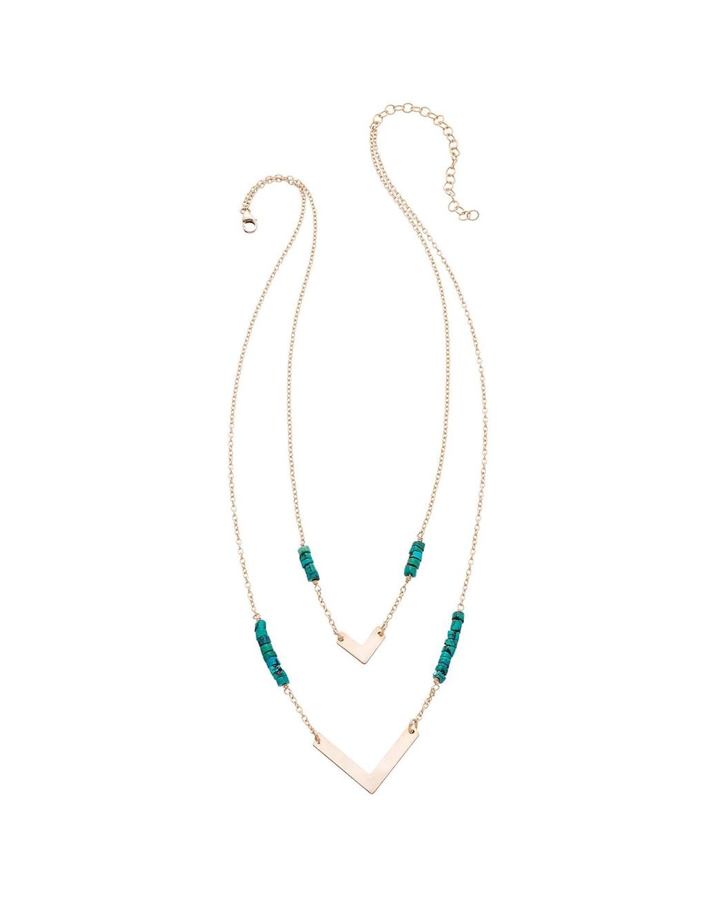 Heather Hawkins Jewelry Blue Double Chevron Necklace