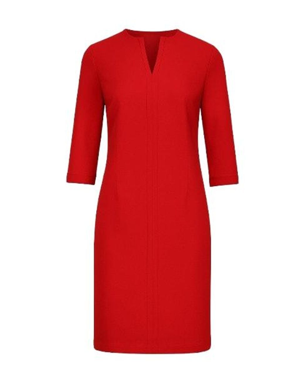 Conquista Red Panel Detail Dress