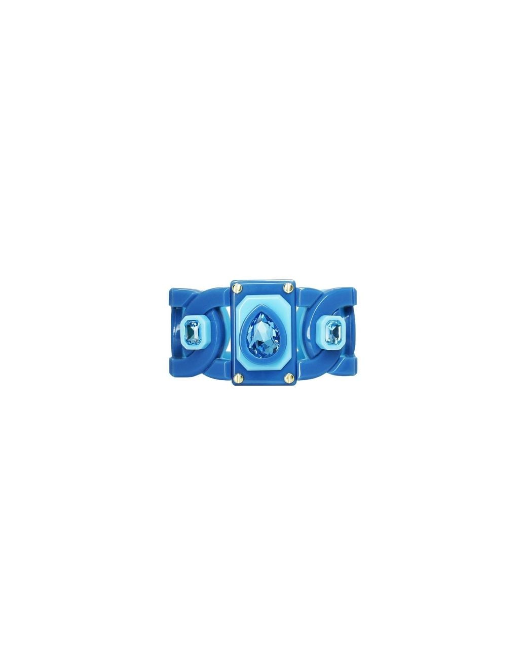 Gissa Bicalho Blue Handmade Acrylic Bracelet Links And Stones